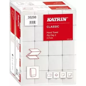 Katrin Classic Zig Zag 2 handy pack Белый 2-слойное бумажное полотенце для рук 224 мм x 230 мм 20 пачек