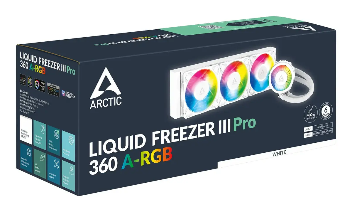 Sistēma šķidruma dzesēšanai ARCTIC Liquid Freezer III Pro 360 A-RGB Photo 6