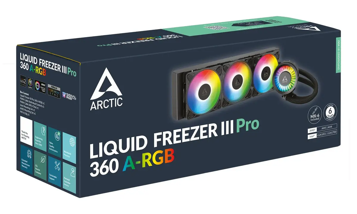 Ūdens dzesēšanas komplekts ARCTIC Liquid Freezer III Pro 360 A-RGB Photo 6
