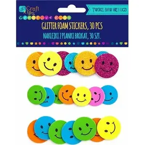 Foam Glitter Stickers Dalprint DPCRAFT 'Smiles' 30 pcs