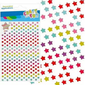 Craft with Fun decorative adhesive stars pack, 261 pieces, model CF751