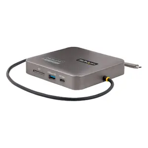 USB‑C dokstacija StarTech S55161826 — divi HDMI 4K@60Hz, 100W PD, USB‑A/USB‑C 10Gbps, GbE, SD, 56 cm kabelis, Space Gray