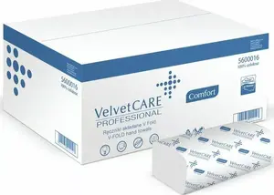 Paper napkins Velvet 2-ply 6,000 sheets total — pack of 40 white napkin packs