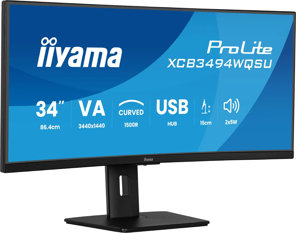 Ieliekts datora monitors iiyama ProLite XCB3494WQSU-B1