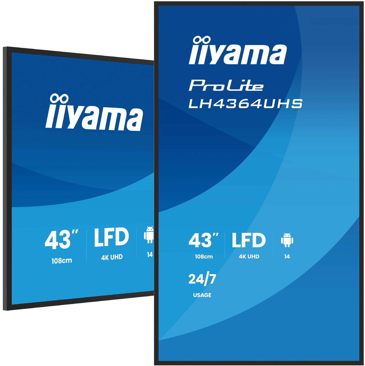 Iiyama LH4364UHS-B1AG Profesionālais displejs 43" 4K