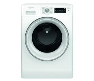 Veļas mašīna ar žāvētāju Whirlpool FFWDB 964489 SV EE Frontālā ielāde Brīvi stāvoša Balta 9 kg mazgāšana 6 kg žāvēšana 1400 apgr./min Invertera tehnoloģija Bērnu drošība