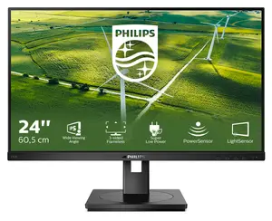 Philips 242B1G/00 Datoru Monitors 23.8 Collas Full HD IPS LED 1920 x 1080 Pikseļi Melns ar Iebūvētiem Skaļruņiem un USB Hubu