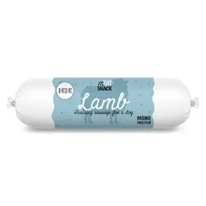 Suns gardums PAKA ZWIERZAKA Pepe Sausage Lamb 200 g — mīksta treniņu uzkoda, dabīga, piemērota alerģijām