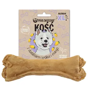 Dog treat PAKA ZWIERZAKA Bone with Rabbit and Mango XL 17 cm 115 g – dental natural treat for large dogs