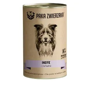 Wet dog food PAKA ZWIERZAKA Turkey and cranberries 400 g can, monoprotein, gluten- and soy-free