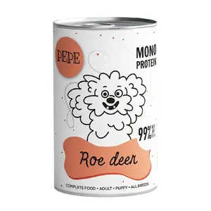 Wet dog food PAKA ZWIERZAKA Pepe Roe Deer 400 g — adult, deer flavor, gluten- and soy-free