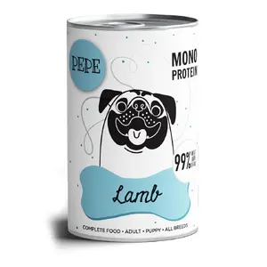 Wet dog food PAKA ZWIERZAKA Pepe Lamb 400 g — adult, lamb flavor, 85% moisture, 7.9% protein