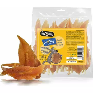 Suns našķis hau & miau mīksts vistas fileja uz kociņa ar ādu 500 g