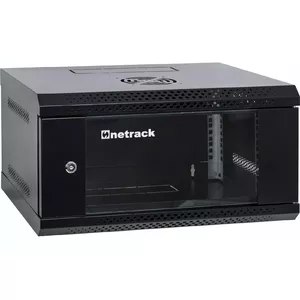 Wall-mount 19" server cabinet NETRACK 4U 400mm ECO-Line black