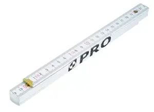 Folding wooden measuring rod with protractor PRO model 2 m B7