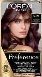 Hair Color L’Oreal Paris Preference 5.21 Cool Opalescent Light Brown permanent hair dye 5.21