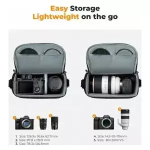 Camera Sling Bag K&F SB9180 — compact photo sling for DSLR, mirrorless, drone, camera, gimbal