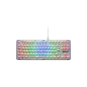 Mechanical Gaming Keyboard Sharkoon Crystal Shark White DE — RGB lighting, DE layout