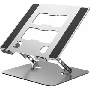 Aluminum laptop stand ART P10 — adjustable height 13–25 cm and angle