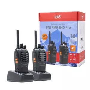Portatīvais divvirzienu radio PNI R40 PRO 0.5W, 1200mAh akumulators, walkie-talkie