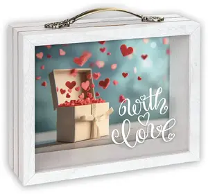 Naudas kaste ZEP Andy with Love — koks un stikls, 6.5×21 cm