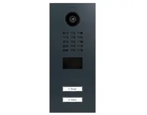 Видеодомофон DoorBird D2102V — IP65, IK08, ИК-LED, датчик движения 10 м, адаптер 15 В (чёрный)