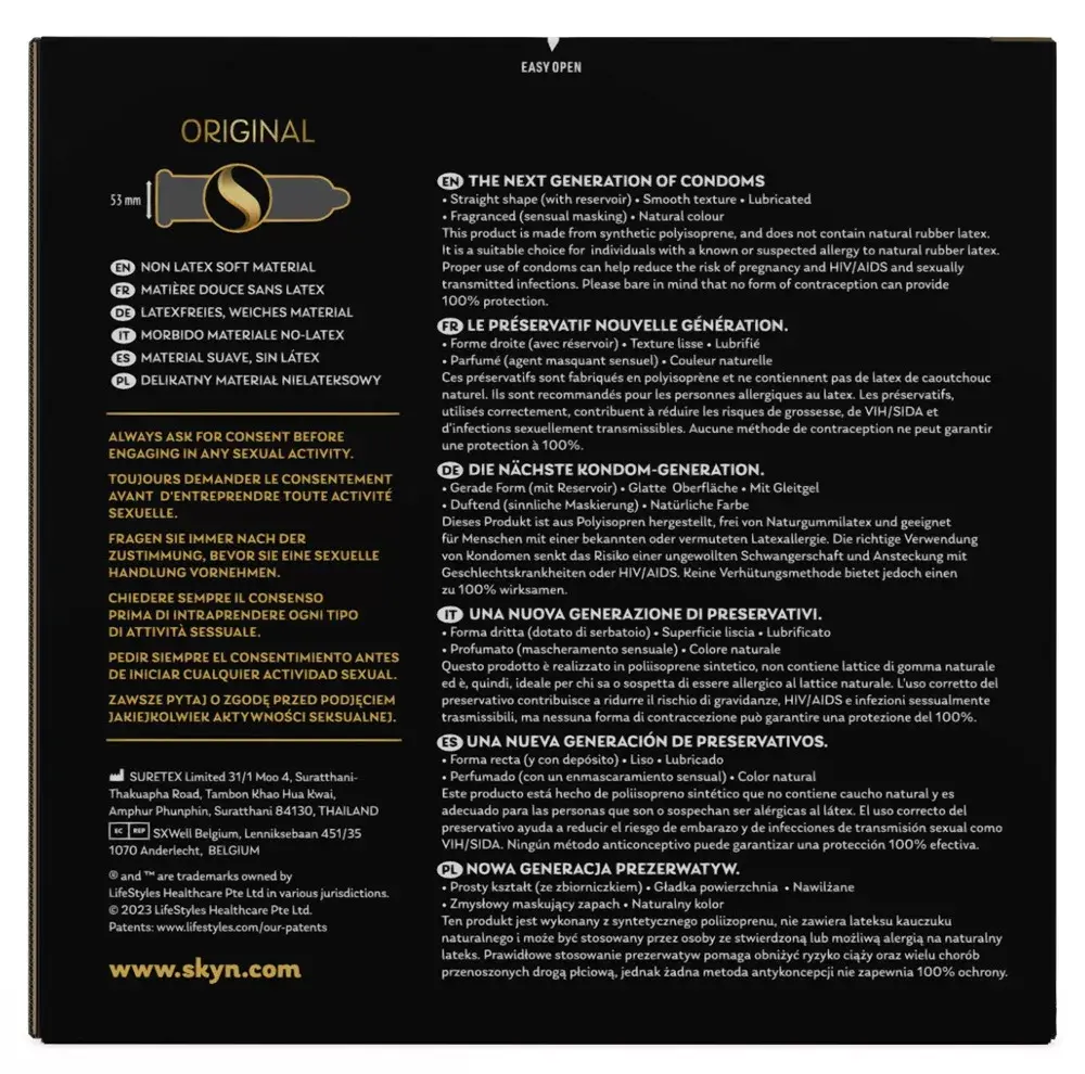 Презервативы SKYN ORIGINAL 40 шт — безлатексные 180×53 мм Photo 4