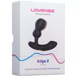 Анальный вибратор LOVENSE Edge 2 силикон черный — стимулятор простаты и промежности, Bluetooth, водонепроницаемый, перезаряжаемый