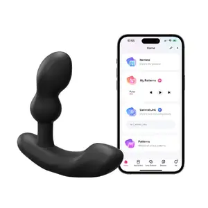 Anal vibrator LOVENSE Edge 2 silicone black — prostate and perineum stimulator, Bluetooth app-controlled, waterproof, rechargeable