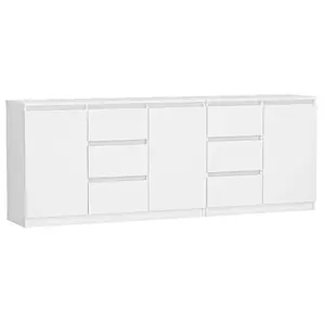 Комод Topeshop COSTA BIEL KOMPLET 6 ящиков Белый