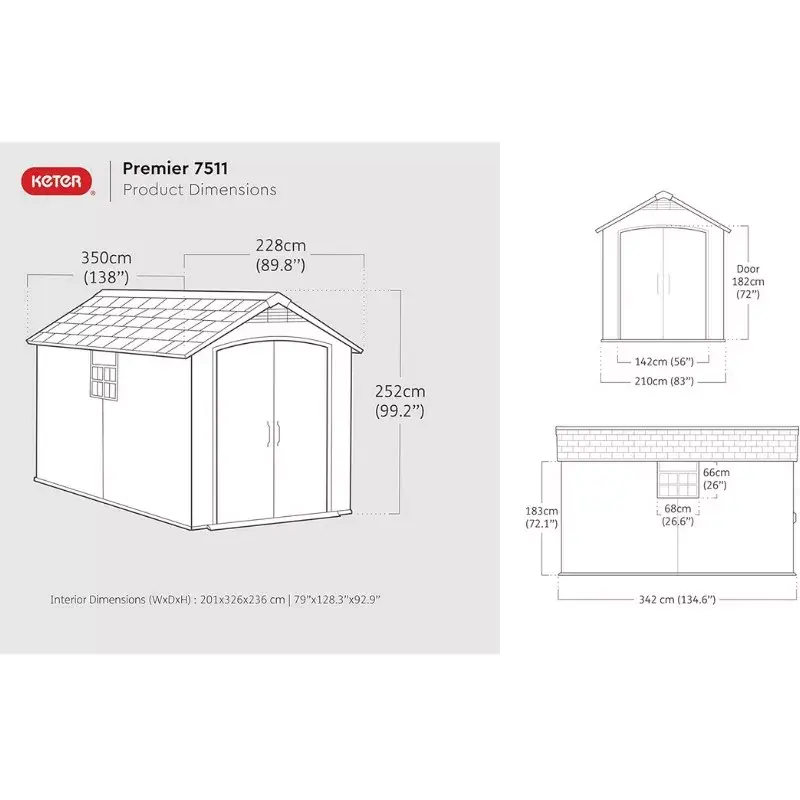 Keter Premier 7511 outdoor garden shed Photo 6