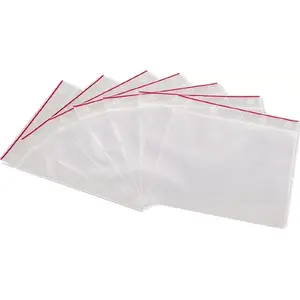 Atverami plastmasas maisiņi Dalpo 40×60 cm (100 gab.) — caurspīdīgi rāvējslēdzēja maisiņi