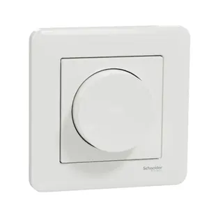 Schneider Electric WDE008303 Rotary LED Dimmer, 200W LED, 370W Halogen, White