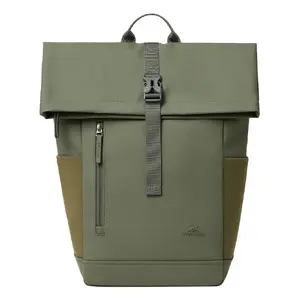 Ceļojumu mugursoma Rivacase Eden Olīvu PU āda Poliesters rPET 250x160x430mm
