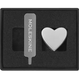 Lapel Pin Moleskine Heart silver — Moleskine MS-852462