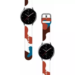 Silicone Watch Strap Hurtel for Samsung Galaxy Watch 46mm — camouflage pattern, replacement band