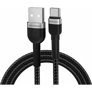 USB kabelis Wozinsky USB-A uz USB-C 1 m, melns