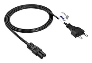 Кабель питания Akyga AK-RD-01C — 1,5 м, CEE7/16 на IEC C7, чёрный