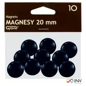 Magnetic Discs Grand 20 mm, black, pack of 10 (model mgk0080025)