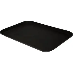 Paplāte YATO YG-02077 — klasiskā taisnstūra ēdināšanas paplāte, 560×405 mm, melna