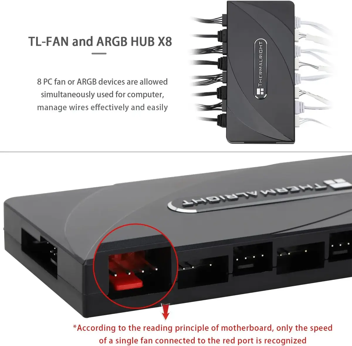 Контроллер ARGB вентиляторов Thermalright TL-FAN ARGB HUB x8 Photo 3