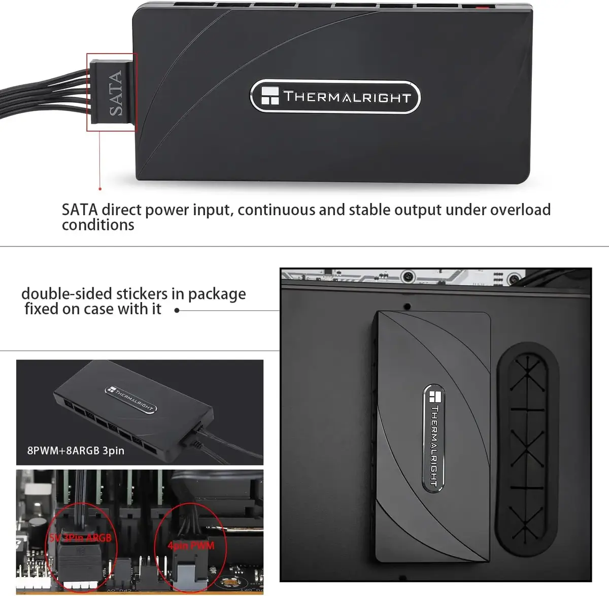 Контроллер ARGB вентиляторов Thermalright TL-FAN ARGB HUB x8 Photo 4
