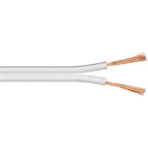 Кабель для колонок Goobay белый OFC CU 100 м бухта 2 x 0.75 mm2 Eca