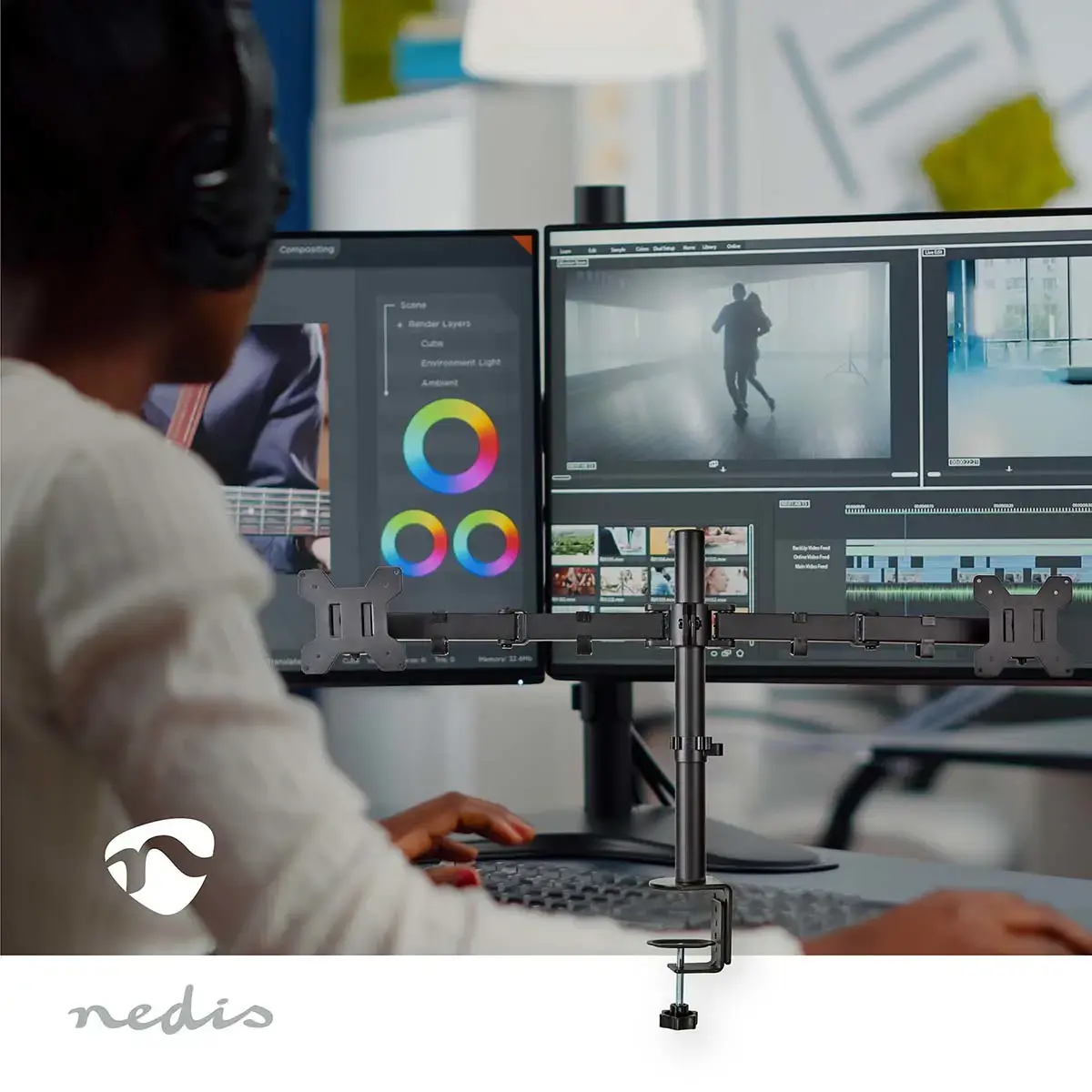 Monitoru statīvs Nedis MMDOS110BK Photo 2