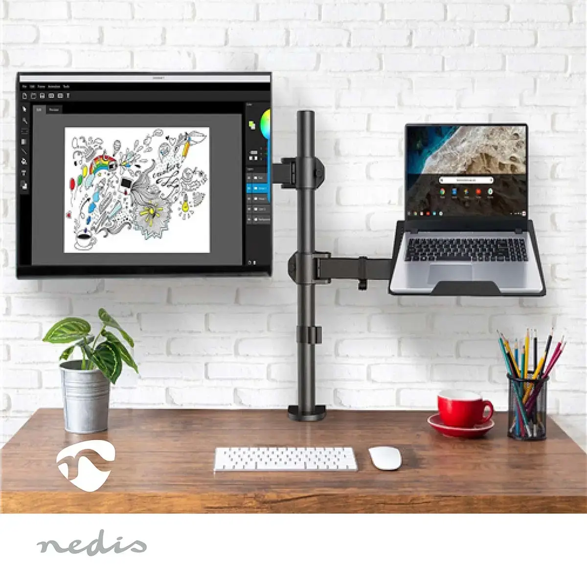 Monitor mount Nedis MMSISNB110BK Photo 2