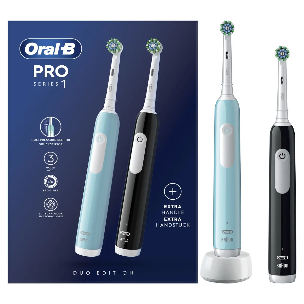 Электрическая зубная щетка Oral-B Pro 1 PRO1CRSDUO Photo 2