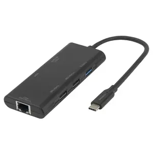 Deltaco USBC-HDMI31 интерфейсный хаб USB Type-C 5000 Mbit/s Черный