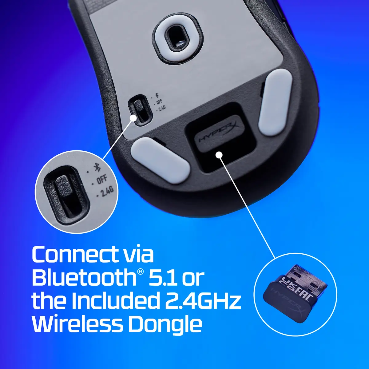 Bezvadu spēļu pele HyperX Pulsefire Haste 2 Mini Photo 6