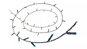 WiZ Fairy Light 20M Viedais virtenes gaismeklis ar Wi-Fi un Bluetooth, 160 LED, 16 milj. krāsu un baltās gaismas, energoefektivitātes klase F