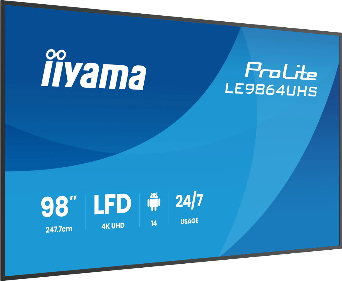 Iiyama LE9864UHS-B1AG Digitālā paneļa ekrāns 98&quot